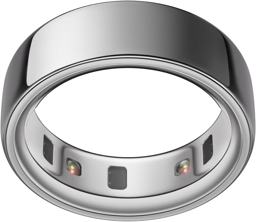 Oura Ring 4 – Silver – Size 10 – Sleep, Activity, Women’s Health, AI Advisor, Up to 8 Days of Battery Life, Size Before You Buy, Android & iOS Compatible