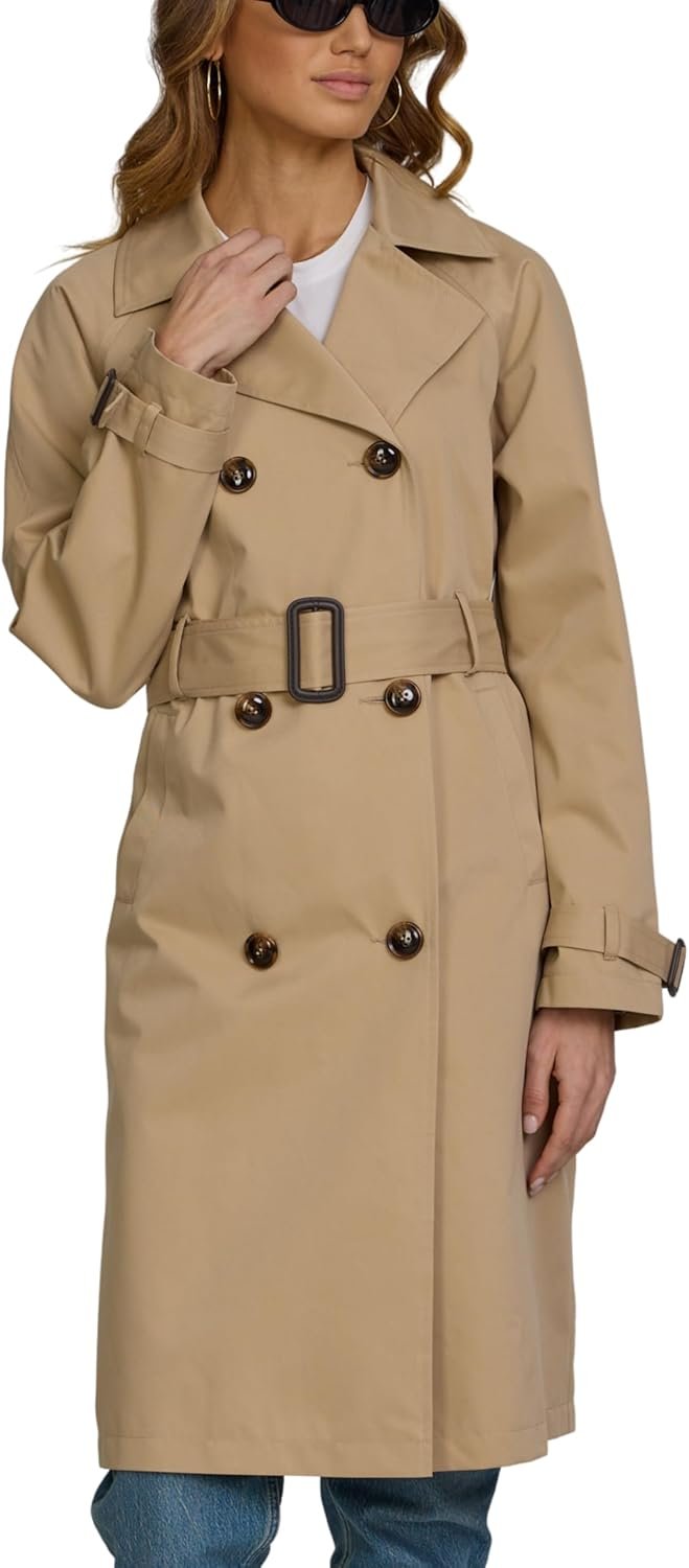 Steve Madden Women’s Long Oversized Lapel Jacket — Relaxed Open Front, Lightweight Trench Style, Spring Fashion Coat