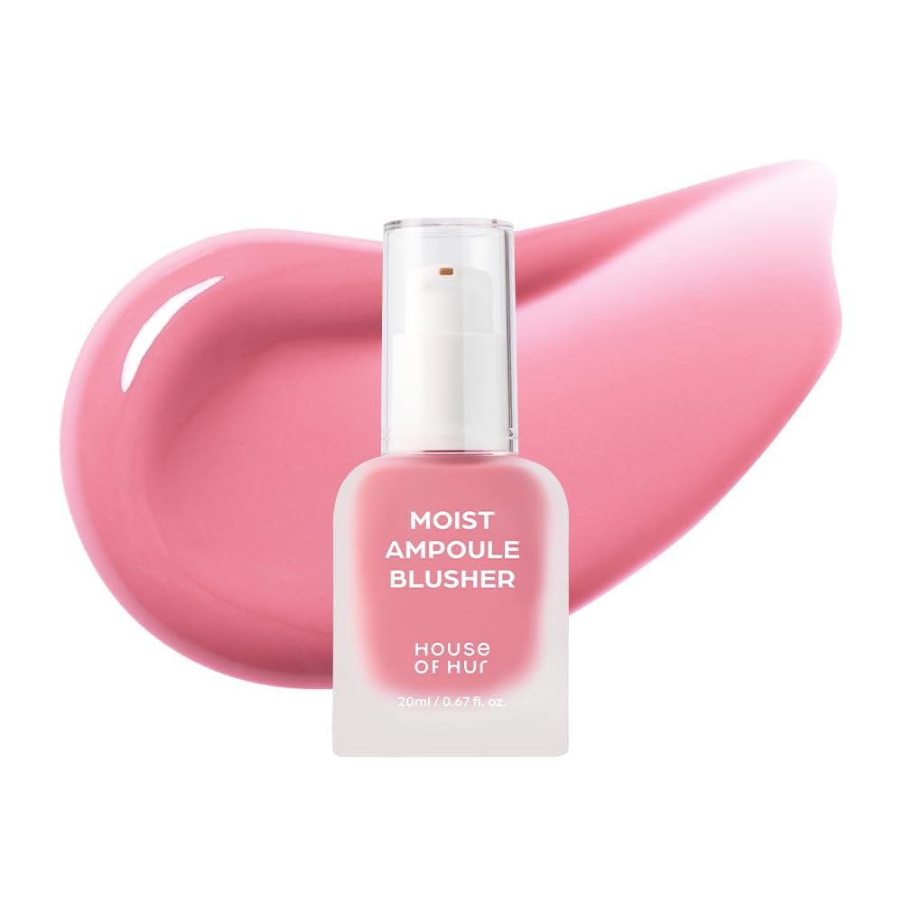House of Hur Moist Ampoule Blusher with 50% Moisture Essence | Hydrating & Long-Lasting Blush | 0.68fl.oz (9 Shades) (Cherry Blossom)