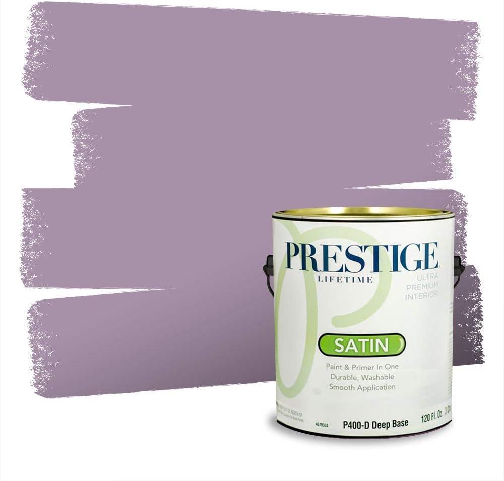 Prestige Paints Interior Paint and Primer In One, 1-Gallon, Satin, Comparable Match of Behr* Uptown Girl