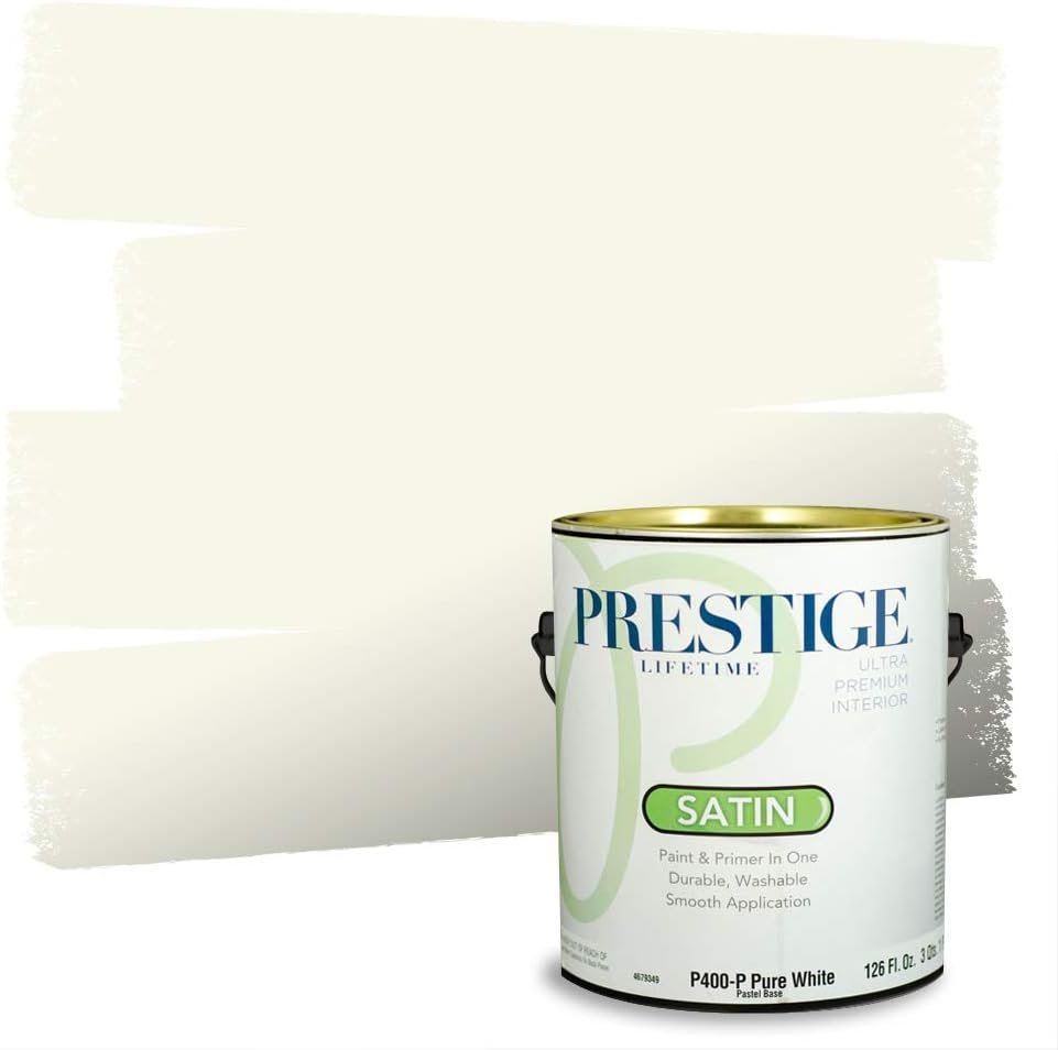 PRESTIGE Interior Paint and Primer in One, Cotton Tail, Satin, 1 Gallon