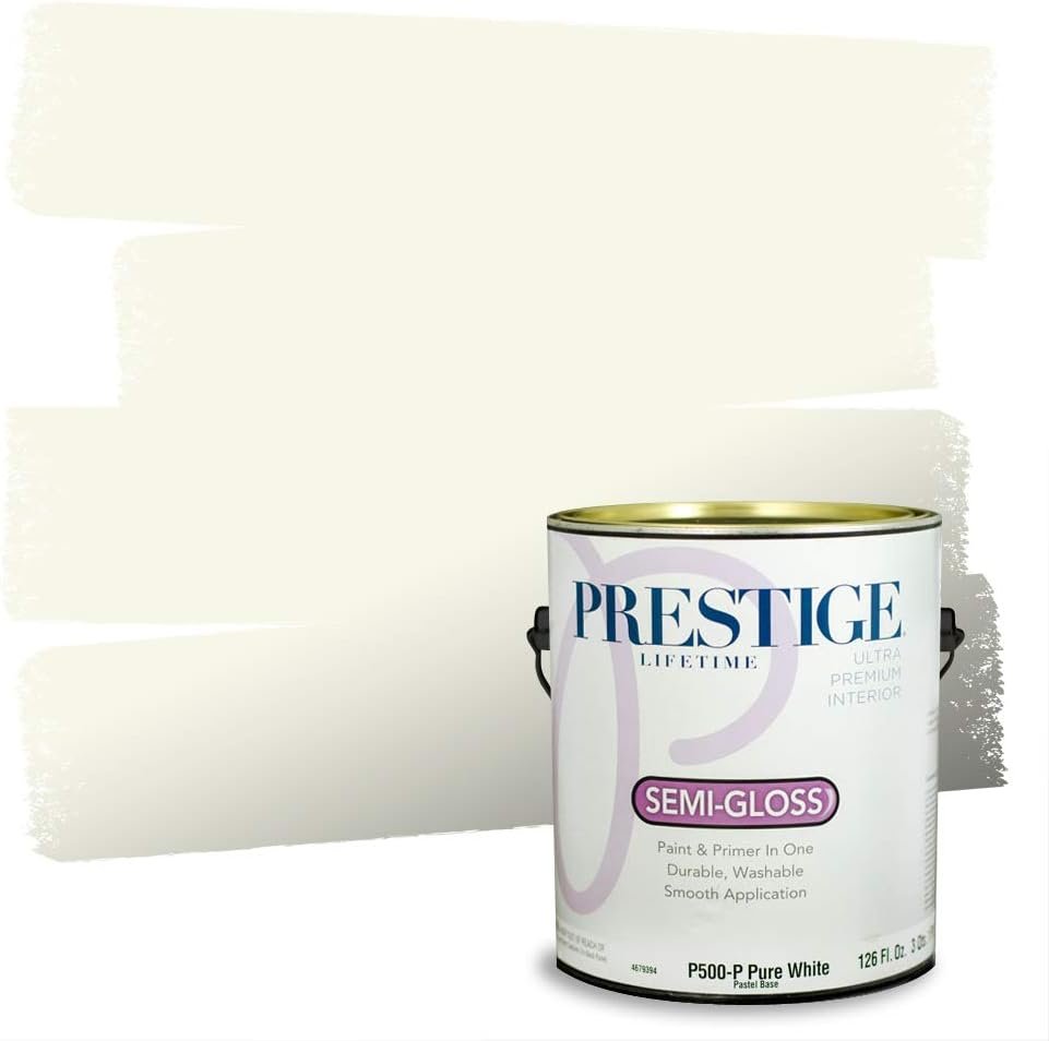 PRESTIGE Interior Paint and Primer in One, Cotton Tail, Semi-Gloss, 1 Gallon