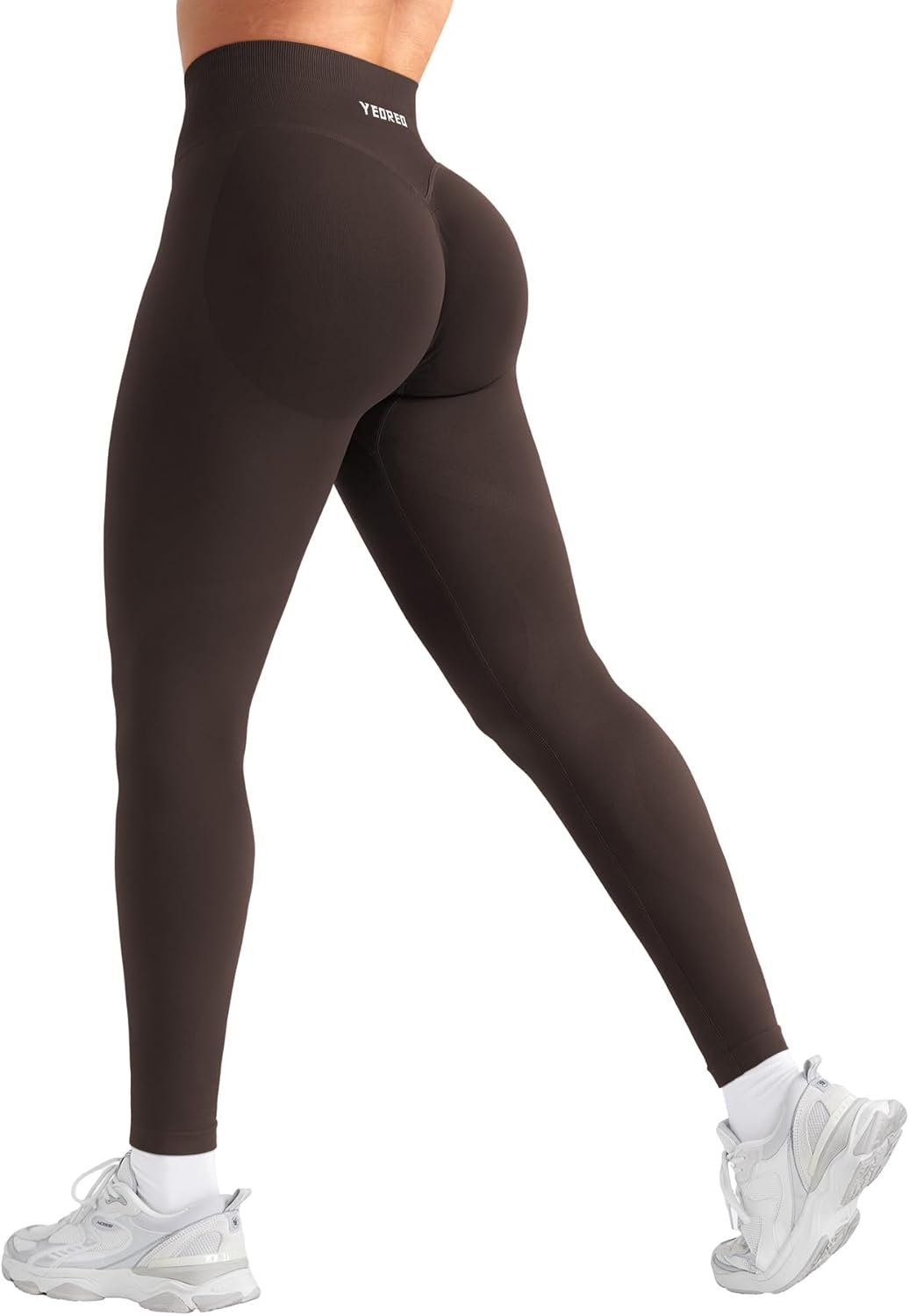 YEOREO Butt Lifting Leggings for Women Seamless Hidden Scrunch Workout Leggings 24″ Baderiy Gym Yoga Booty Pants