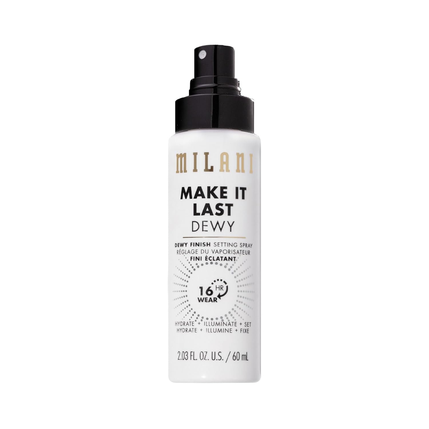 Milani Setting Spray + Primer, Make It Last Dewy – Dewy Finish Moisturizing Formula for Glow on the Go, Setting Spray for Makeup and Face Primer, Prime + Set + Hydrate, 2.03 Fl. Oz