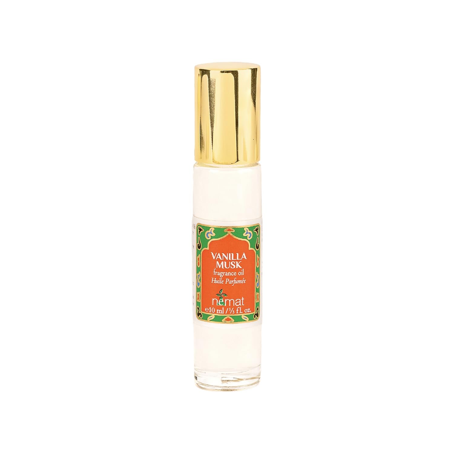 Vanilla Musk Perfume Oil Roll-On – Vanilla Fragrance Oil Roller (No Alcohol) Perfumes for Women and Men by Nemat Fragrances, 10 ml / 0.33 fl Oz