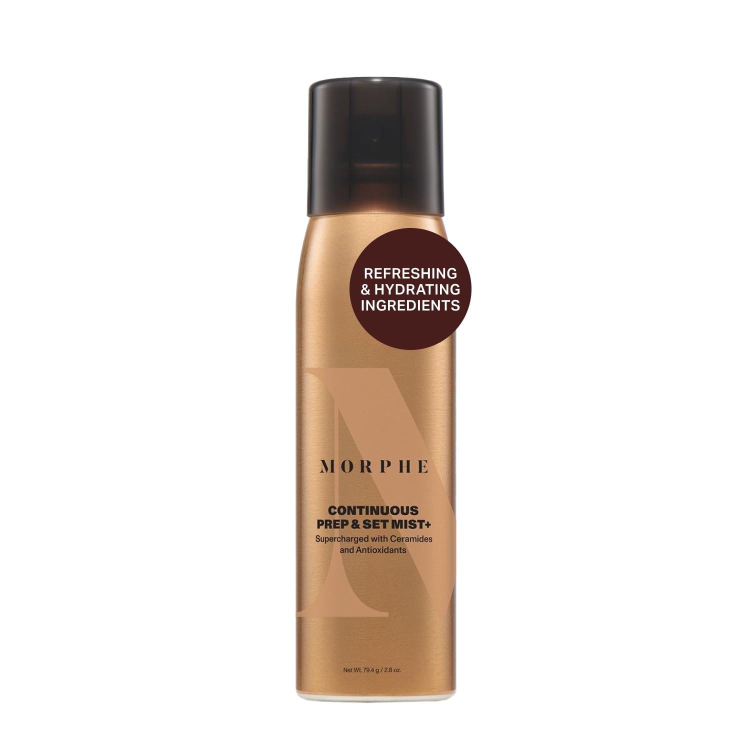 Morphe Continuous Prep & Set Setting Spray – Hydrating Setting Spray for Makeup & Skin Prep – Enriched with Ceramides and Antioxidants for a Radiant Finish (2.8 oz)