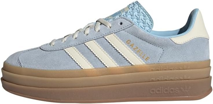 adidas Gazelle Bold Womens Sneaker (Clear Sky Blue Cream, 8)