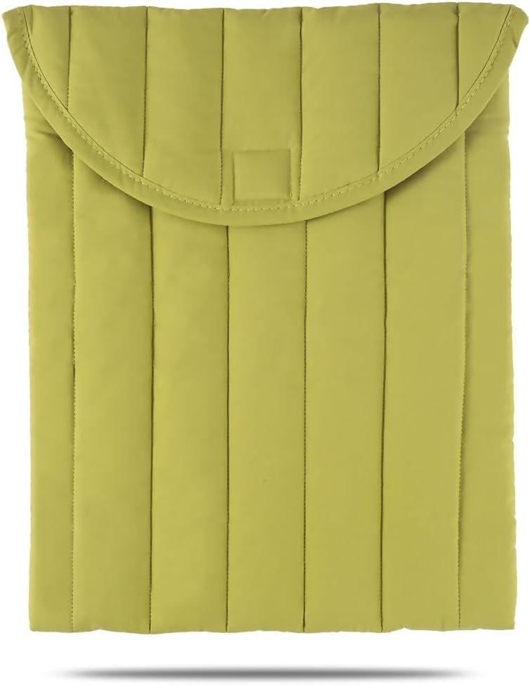 Puffy Laptop Sleeve 11-12 Inch Green, Protective Carrying Case for Men and Women, Cute Case Bag Compatible with 11 and 12 Inch Laptops, 10.9″ Ipad 10, 10.2″ Ipad 7 8 9 in Cover