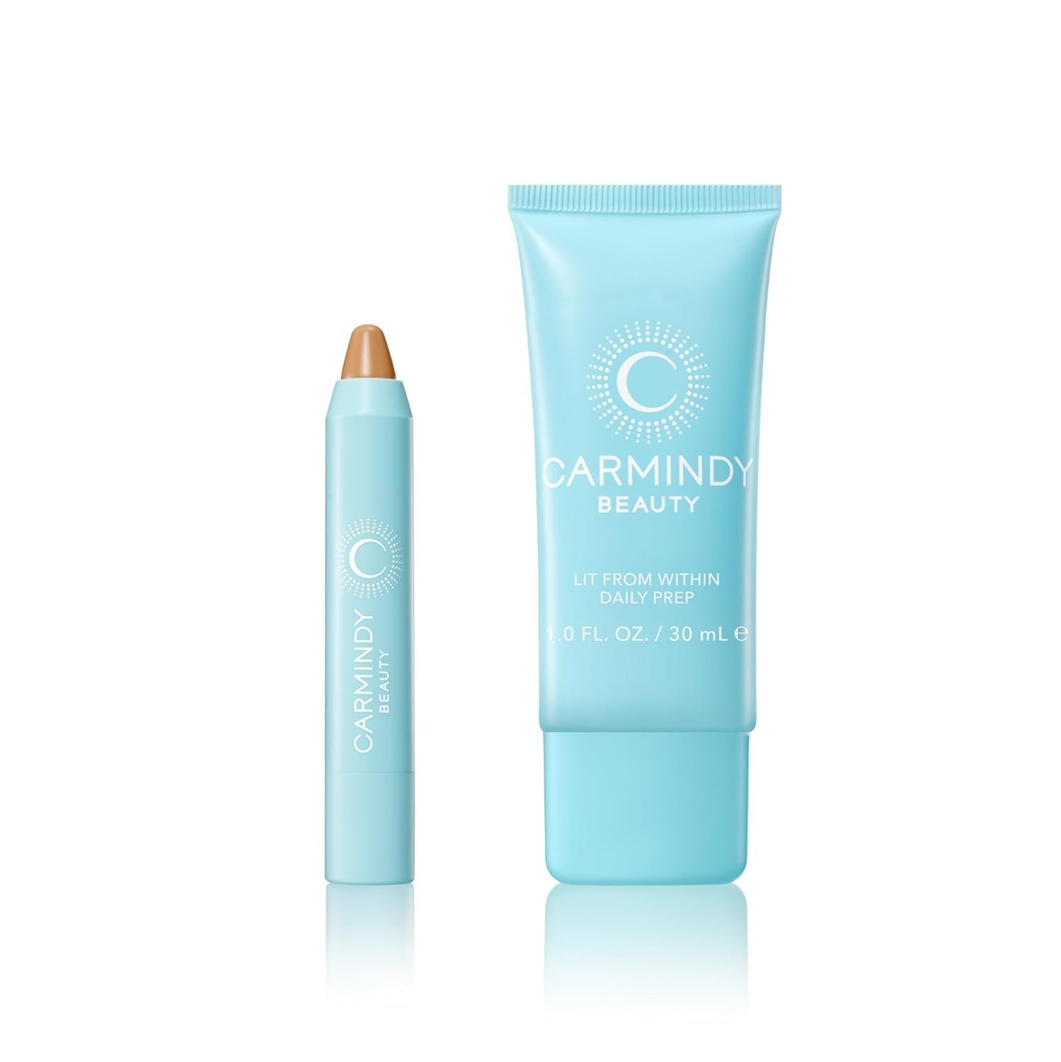 Scent Beauty Carmindy Conceal and Glow Bundle – Base Makeup Essentials Include Cream Concealer & Cream Primer – Women’s Cosmetic Products & Makeup for Touch-Ups – Medium Tan