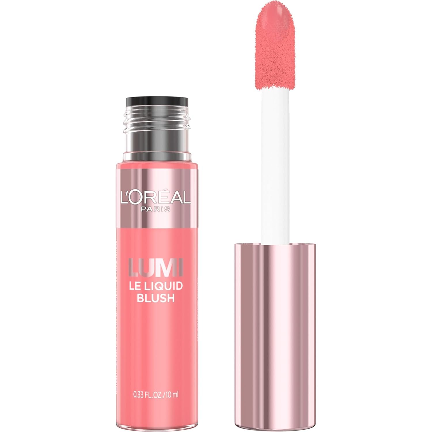 L’Oreal Paris True Match Lumi Le Liquid Blush, Intense Lightweight Blush Formula With Liquid Pigments, Dewy Bright Pink, 0.33 Fl Oz