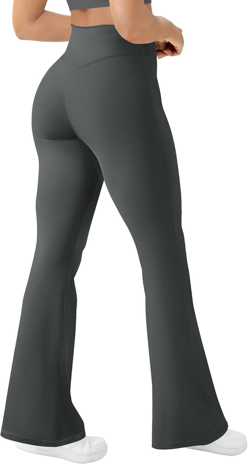 Women’s Yoga Pants Bootcut Flare Leggings Flared Bell Bottom Leggings High Waisted Workout Pants Tummy Control