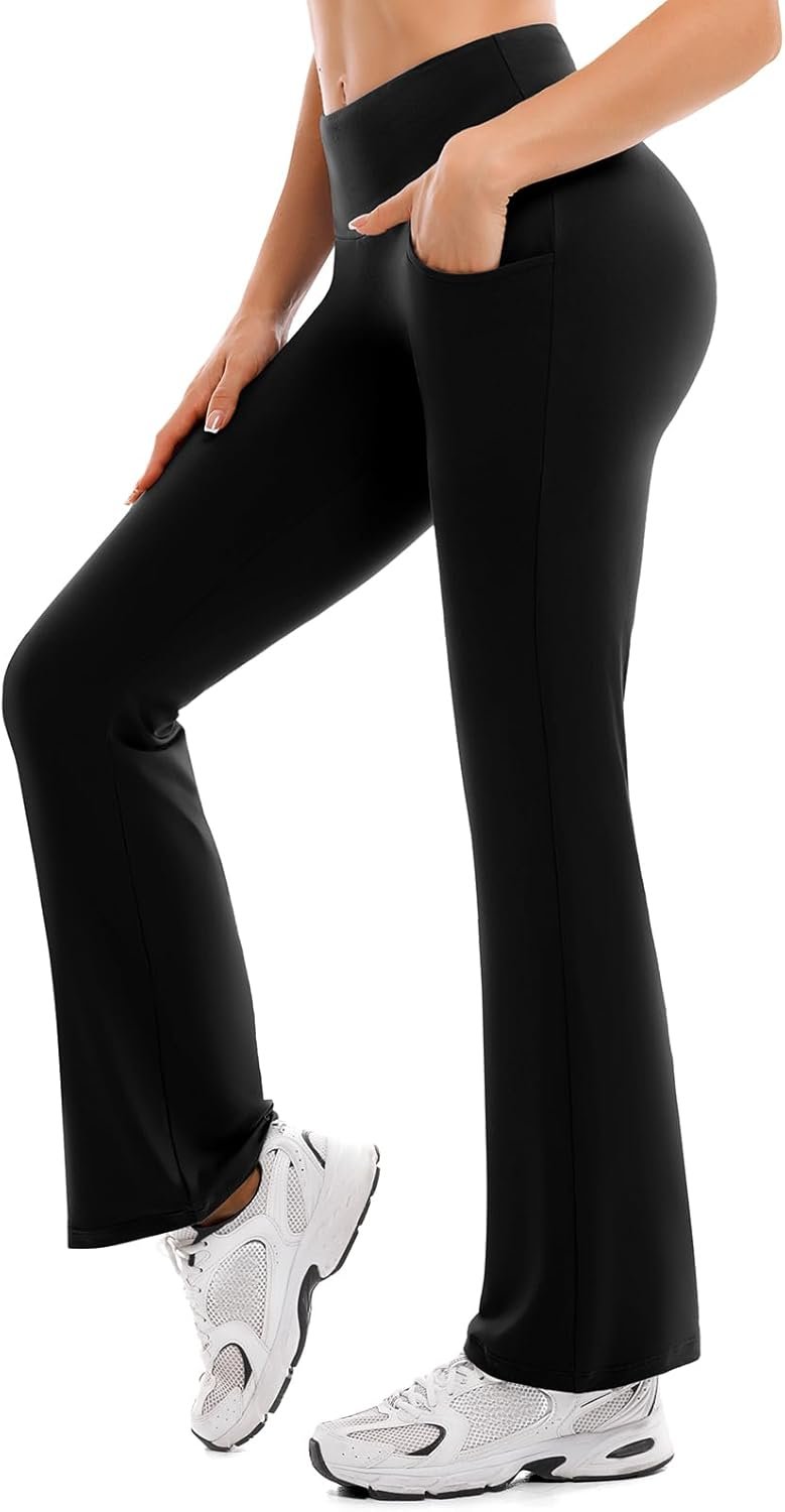 Ipletix Flare Leggings for Women-Bootcut Yoga Pants for Women High Waisted Flared Leggings Dress Pants