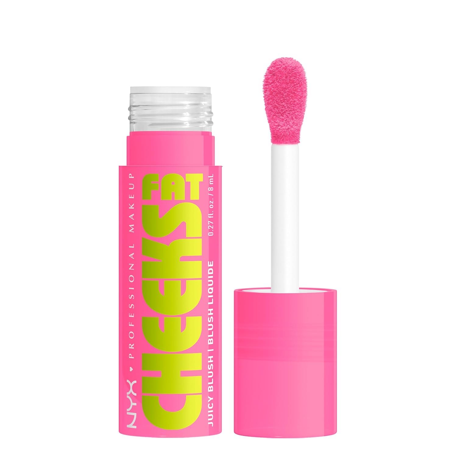 NYX PROFESSIONAL MAKEUP Fat Cheeks Liquid Blush, Buildable, Dewy Blush with Long-Lasting 12HR Wear – Dragon Fruit Drip (Pinky Coral)
