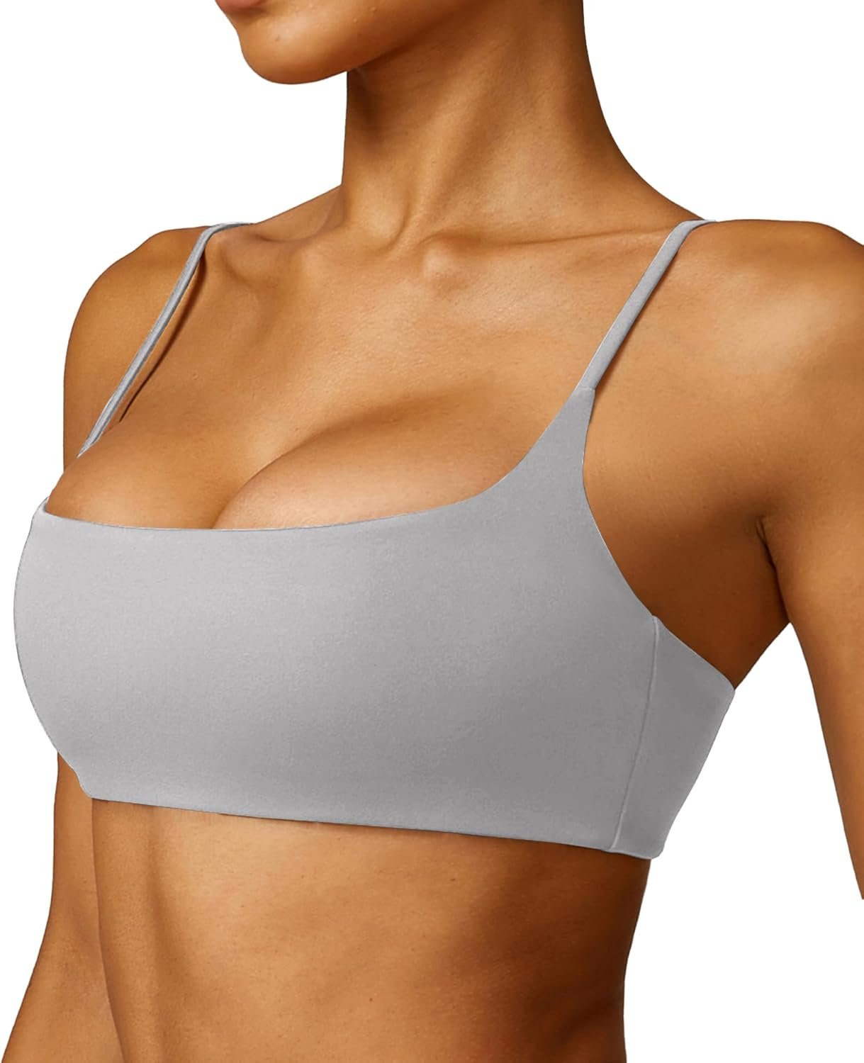 Women’s Sports Bra Low Impact Lightweight Casual Workouts Bralette Removable Yoga Bra Thin Straps Sexy Bra Everyday Bras