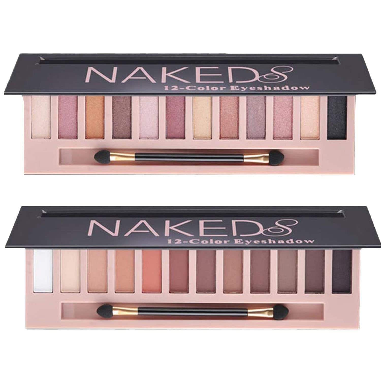 Sulily 12 Colors Naked Eyeshadow Palette Kit, Nude Matte Shimmer Smokey Glitter Pigment Eye Shadow Palettes, Professional Waterproof Makeup Palettes, Eye Shadow Gifts for Women