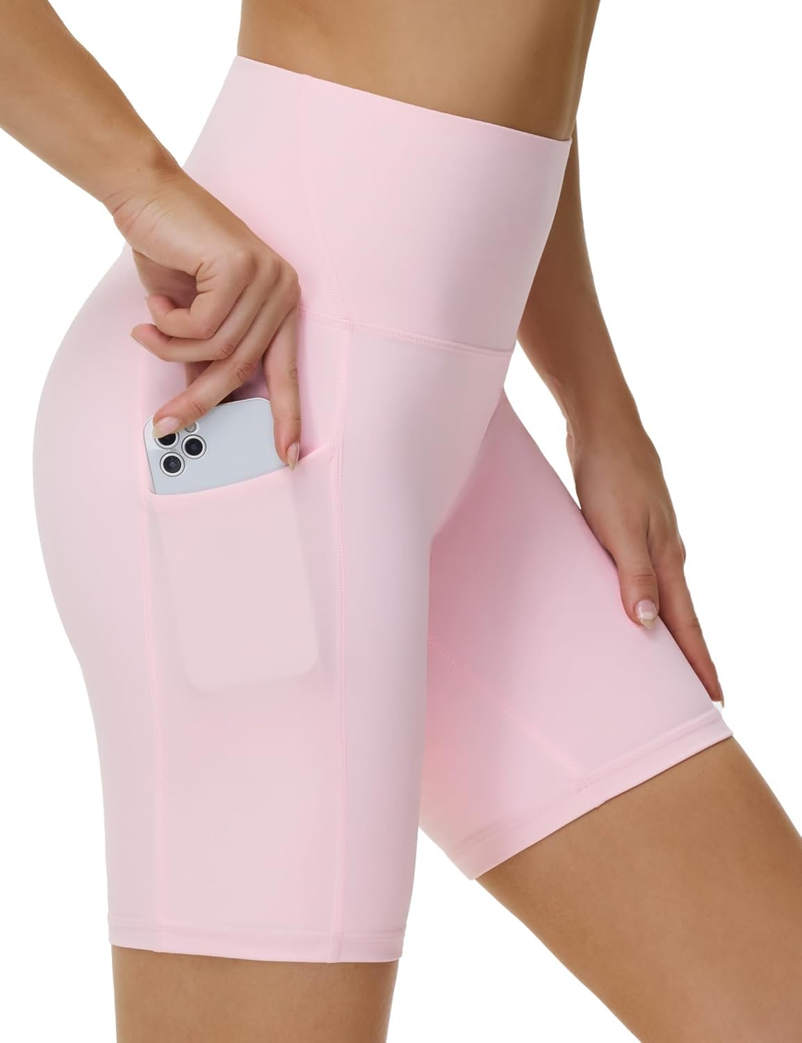 THE GYM PEOPLE Women’s High Waist Workout Shorts Stretchy Tummy Control Yoga Biker Running Shorts with Pockets