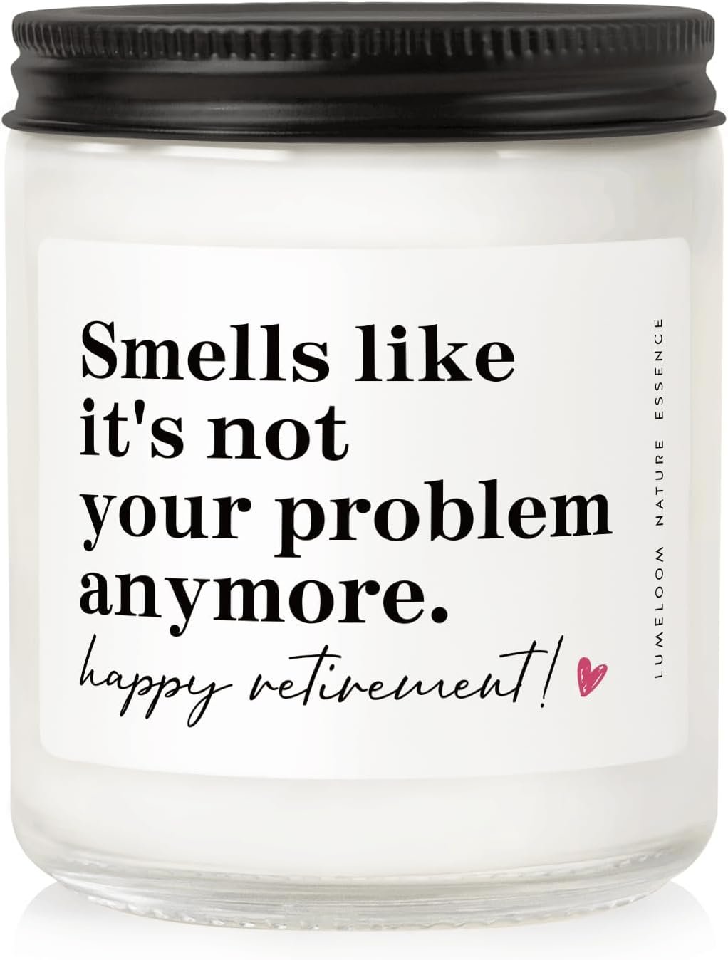 LUMELOOM Retirement Gift for Woman, Men – 9oz Lavender Scented Soy Wax Candle- Best 2026 Retired Gifts for Women, Men, Friends, Coworker, Teacher, Funny Retirement Candle Decoration