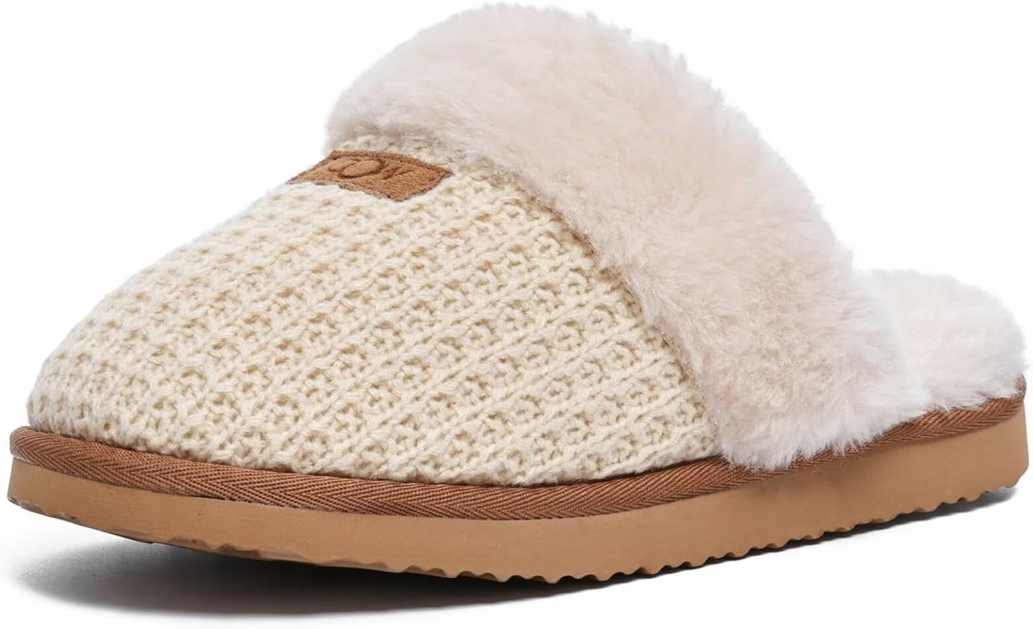 OOW Cozy House Slippers for Women with Memory Foam Soft Warm Fuzzy Slippers Women Home Womens Slipper Shoes for Indoor