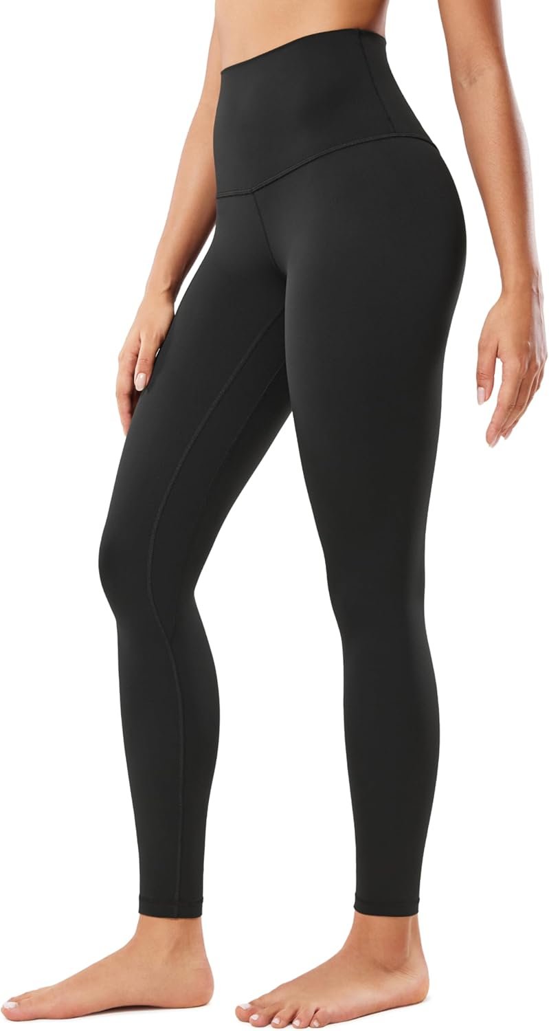 CRZ YOGA Butterluxe Super High Waist Leggings 28″ – Full Length Buttery Soft Womens Yoga Pants Over Belly