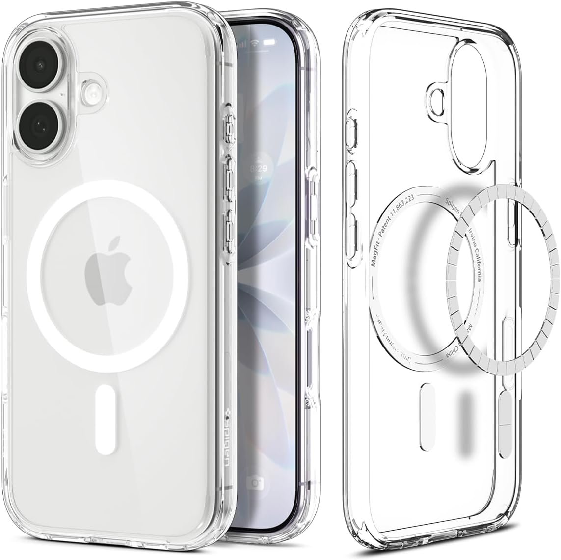 Spigen for iPhone 17 Case, Ultra Hybrid MagFit [TPU Covered Camera Control] [Anti-Yellowing] [Compatible with Magsafe] – Clear