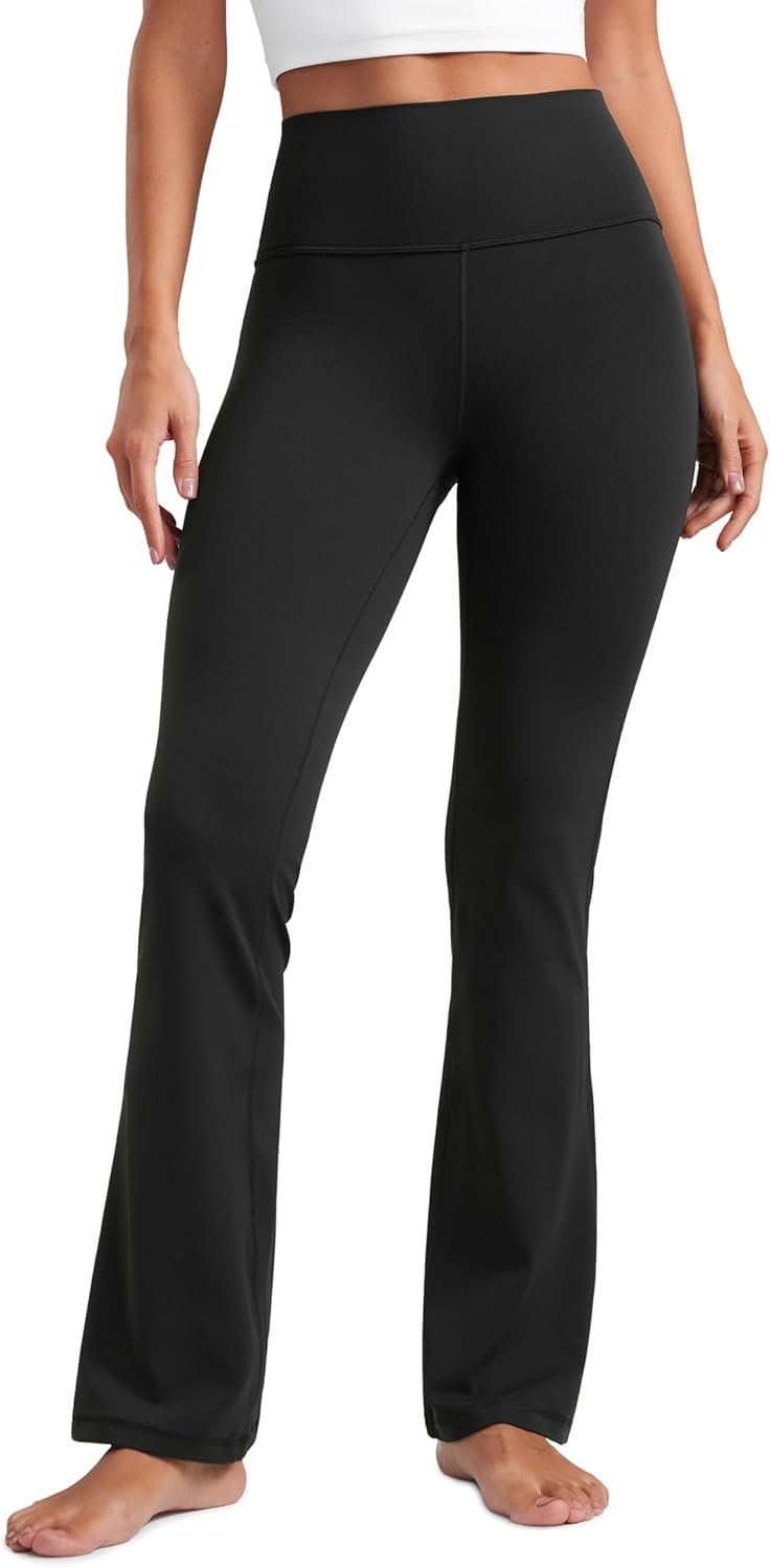 CRZ YOGA Butterluxe Flare Leggings 29″/30.5″/32″/33.5″ – High Waist Bootcut Wide Leg Lounge Womens Yoga Pants with Pocket