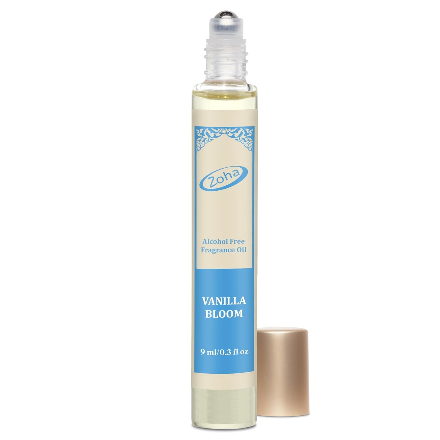 Zoha Vanilla Bloom | Roll on Perfumes for Women & Men | Alcohol-free Vanilla Perfume Oil | Travel Size Long Lasting Fragrance | 9ml Roller