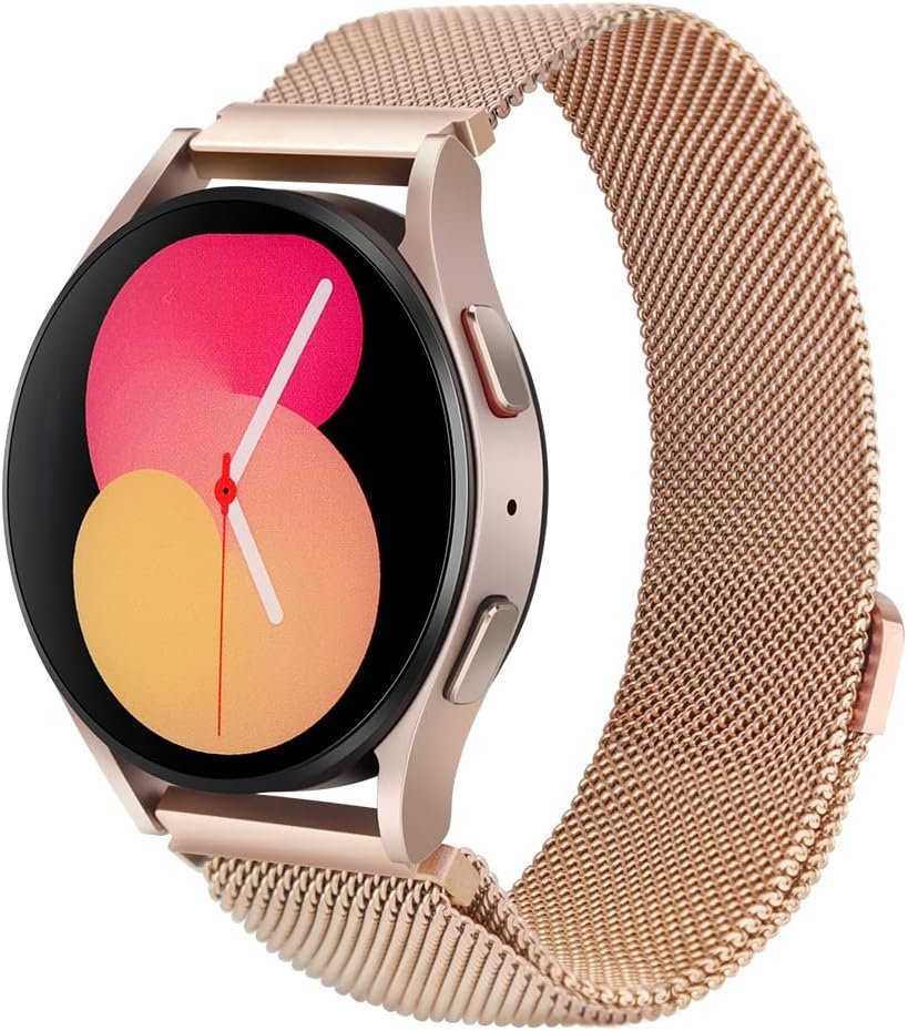 Magnetic Bands Compatible with Samsung Galaxy Watch 7 6 5 4 Band 40mm 44mm/Watch 6 4 Classic 43mm 47mm 46mm 42mm/Watch 5 Pro 45mm/Active 2, 20mm Stainless Steel Milanese Mesh Loop Metal Bands