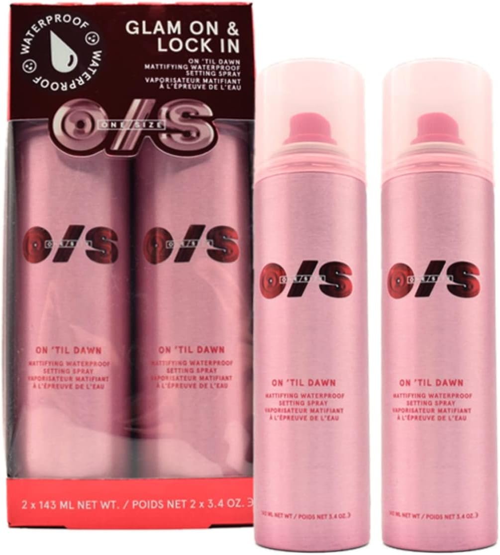 One Size On ‘Til Dawn Setting Spray Duo Mattifying Waterproof Setting Spray Duo Holiday Gift Set, Clear
