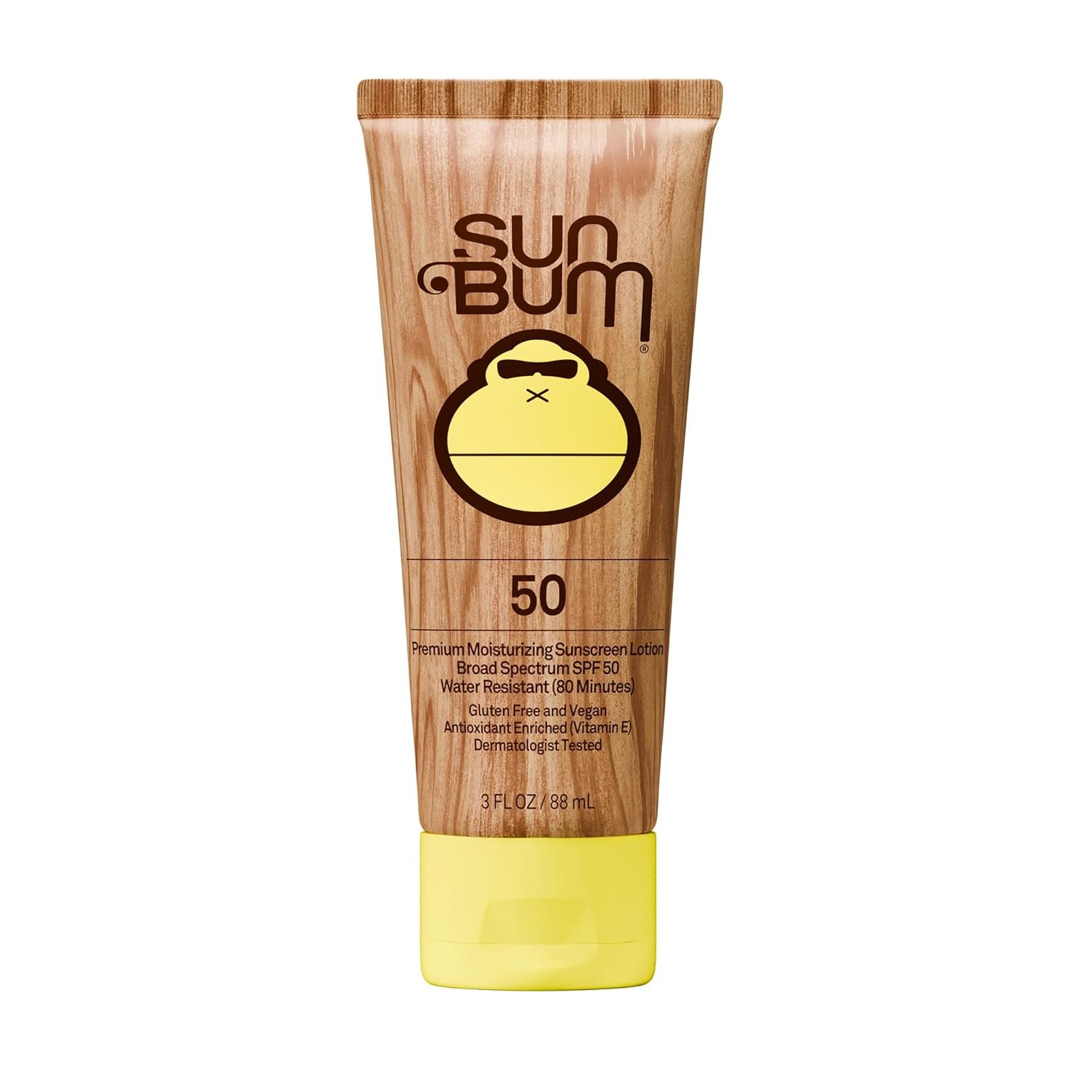 Sun Bum Original SPF 50 Sunscreen Body Lotion – Broad Spectrum Moisturizing Sunscreen with Vitamin E – Hawaii 104 Act Compliant (Made without Octinoxate & Oxybenzone) – Travel Size – 3 oz