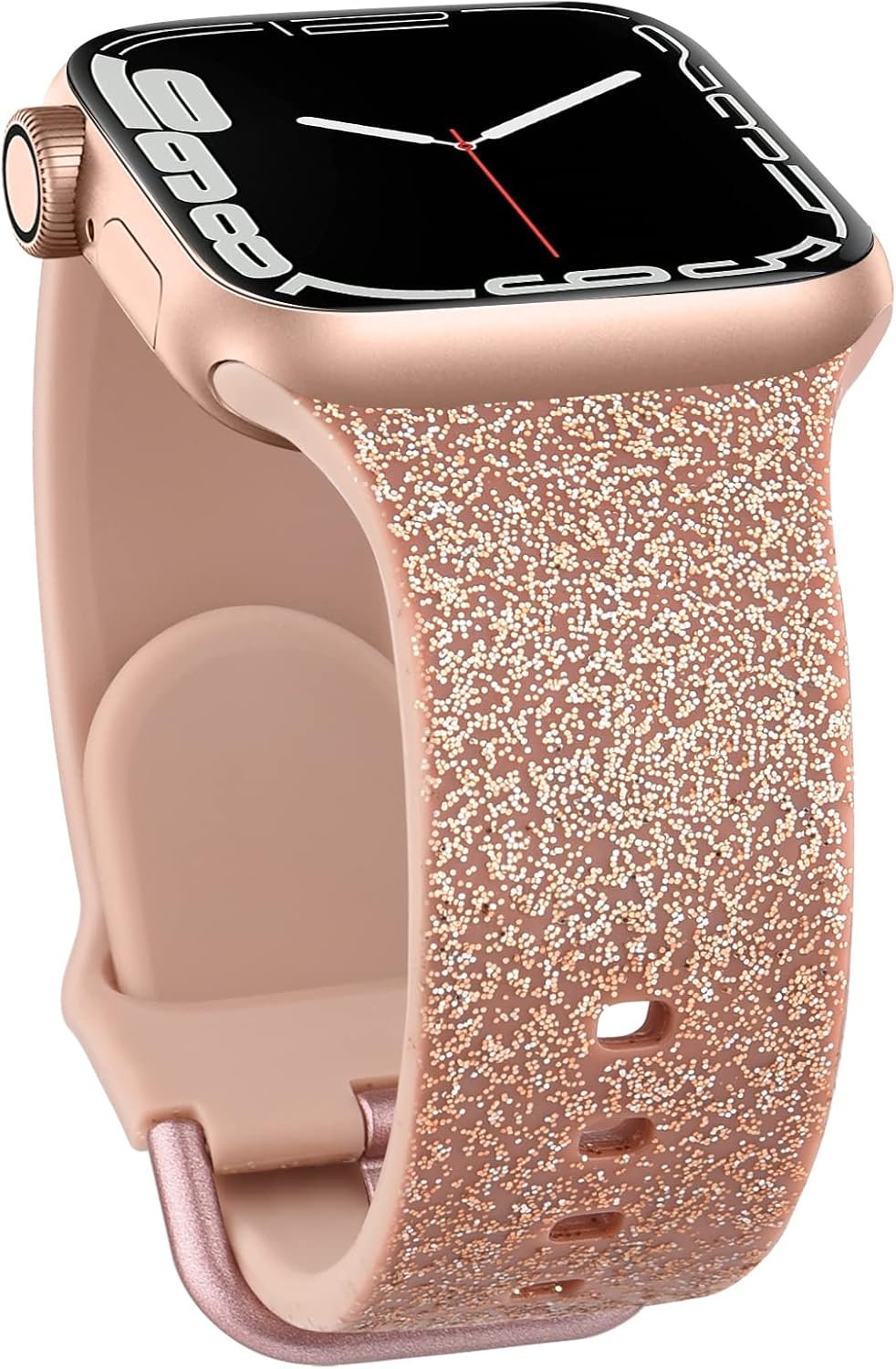 IEOVIEE Sport Band Compatible with Apple Watch Band 38mm 45mm 44mm 42mm 41mm 40mm, Soft Silicone Waterproof Strap for Apple Watch SE Series 9 8 7 6 5 4 3 2 1 for Women Men