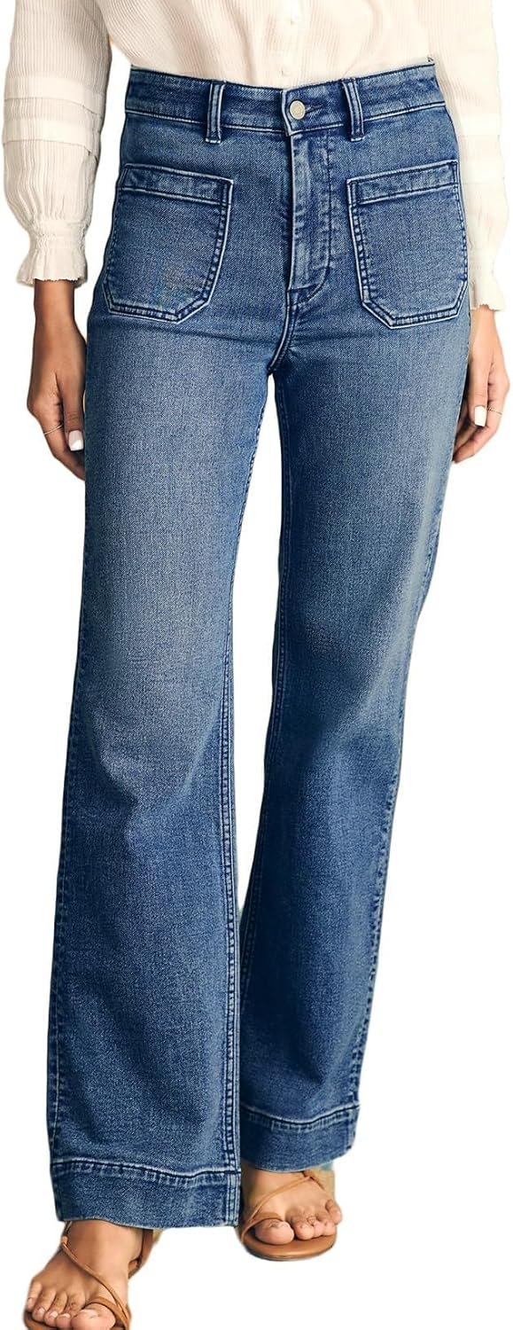 Astylish Women’s Wide Leg Jeans High Waisted Stretchy Straight Leg Jeans Loose Trendy Denim Pants with Pocket