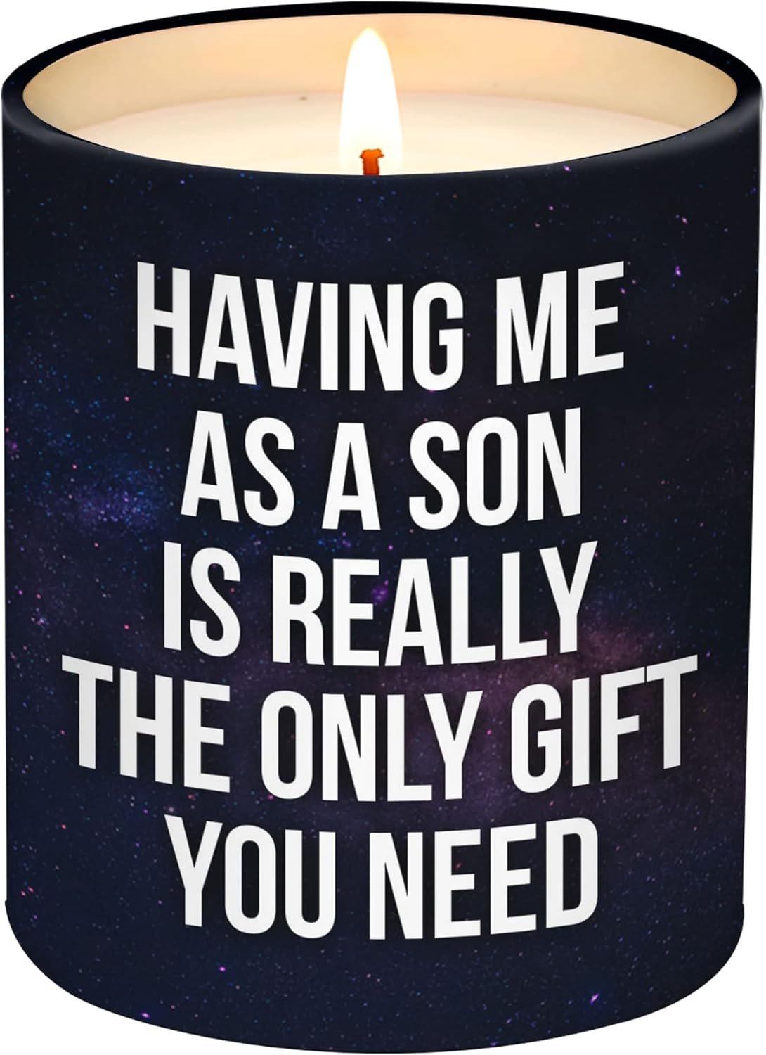 Mothers Day Gifts for Mom from Son – Birthday Gifts for Mom from Son – Moms Birthday Gift Ideas from Son – Mother Gift, Funny Mother Candle, 10 Oz Jar Lemongrass Scent Soy Wax Candle