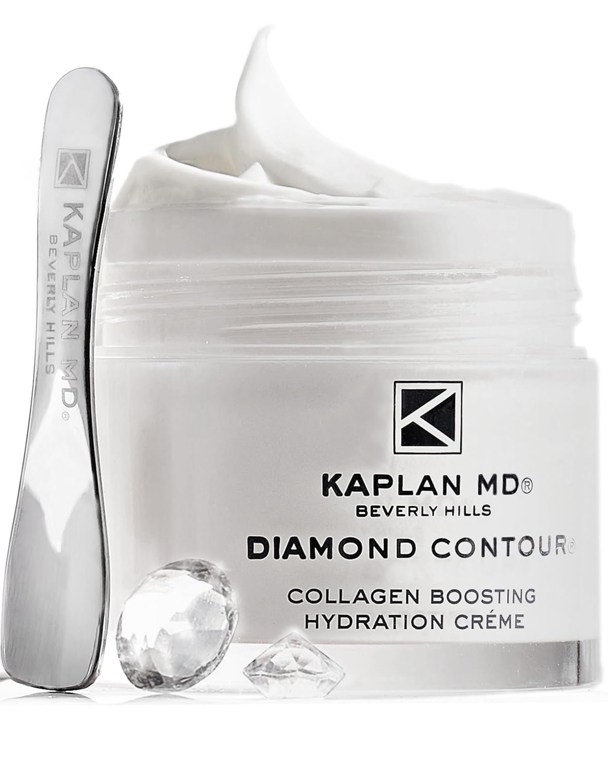 KAPLAN MD Diamond Contour Collagen Boosting Hydration Creme – 6 in 1 Anti-Aging Moisturizer with Peptides, Hyaluronic Acid & Crushed Diamonds – Face Treatment Cream for Women – 3.35 oz