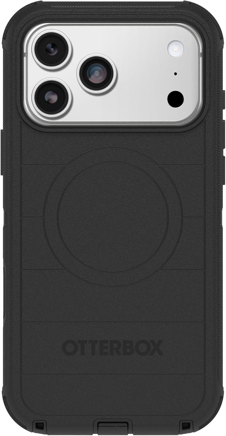 OtterBox iPhone 17 Pro Max Defender Pro Series Case – Black – Tough, Rugged & Durable iPhone Case, Snaps on MagSafe