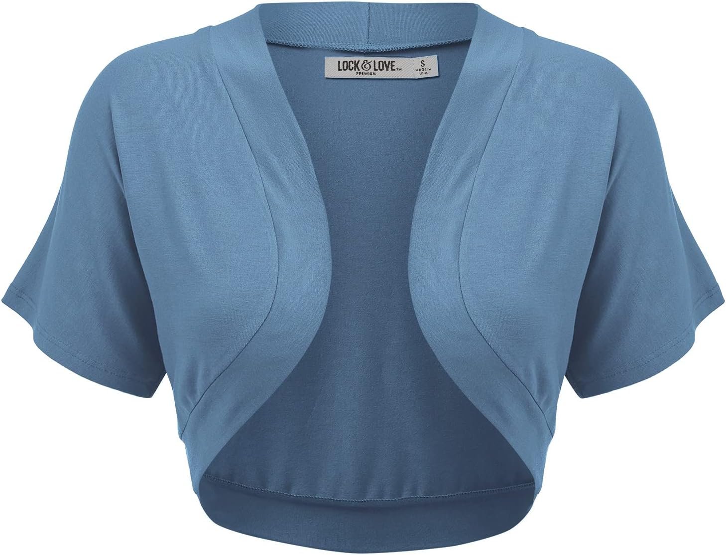 Lock and Love Women’s Versatile Open Front Lightweight Short Sleeve Bolero Shrug