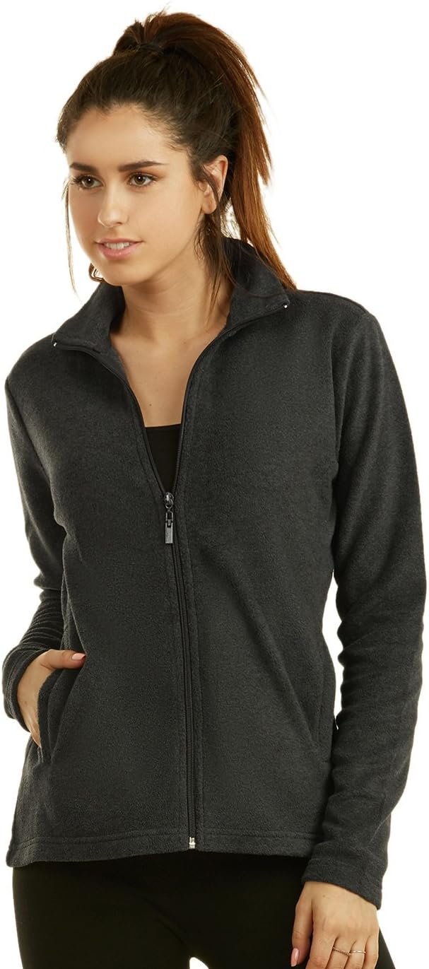 Sofra Women’s Polar Fleece Full Zip Up Winter Jacket