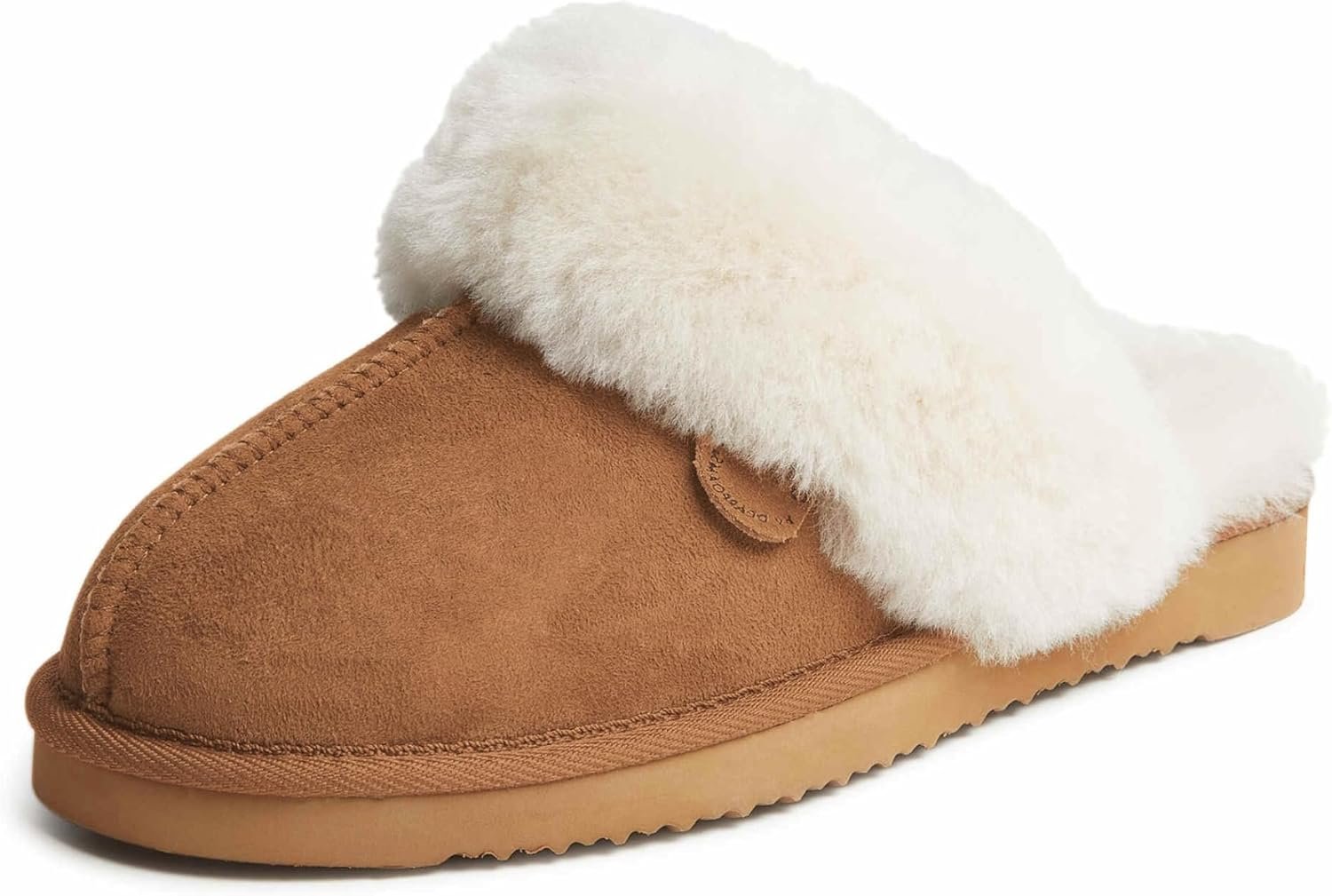 Dearfoams womens Sydney Genuine Shearling Scuff