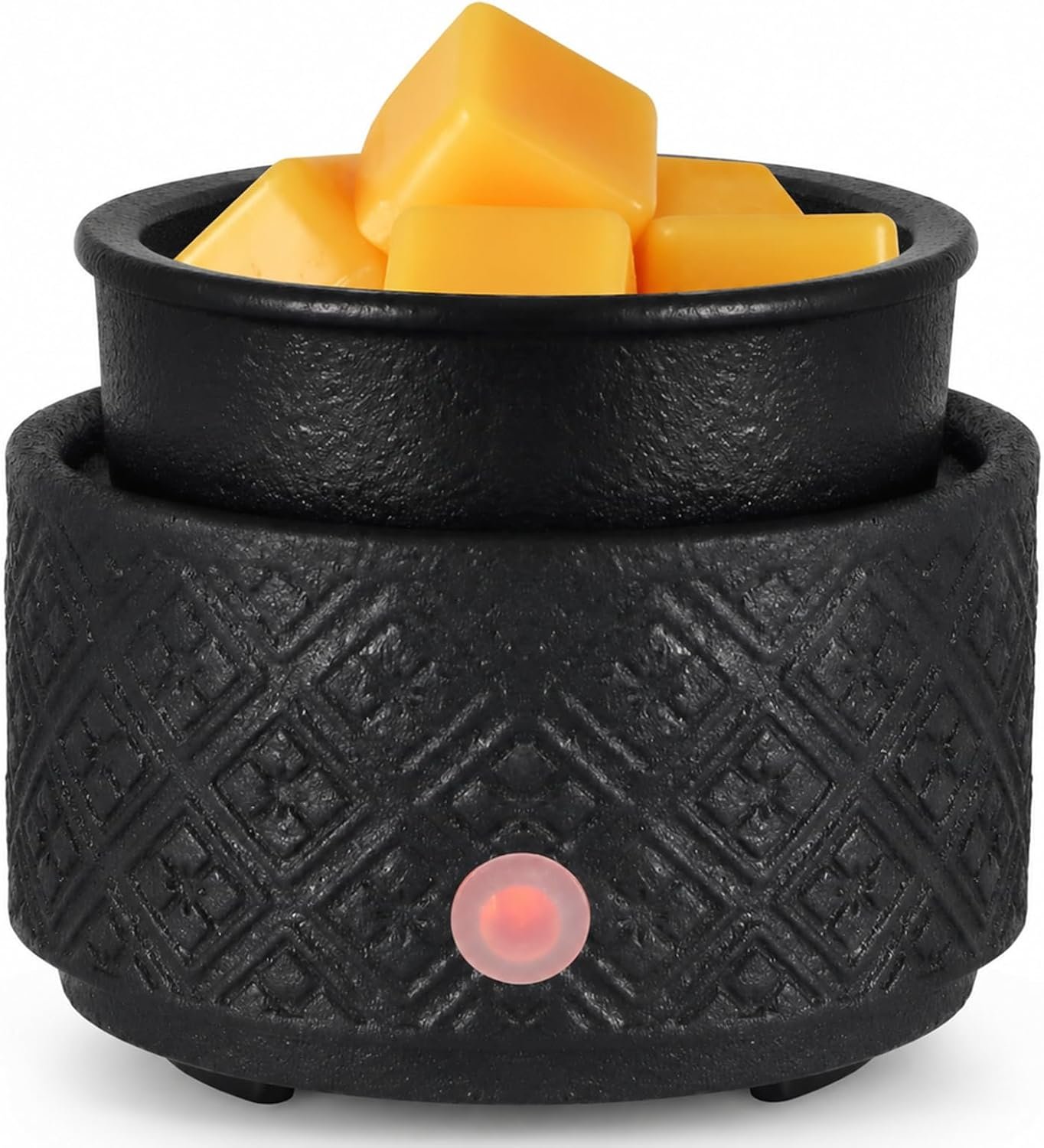 MOCOSA Wax Melt Warmer for Scented Wax,3-in-1Ceramic Wax Warmer Fragrances Candle Oils, Home Fragrance Burner,Electric Candle Warmer for Mom Women(Black)