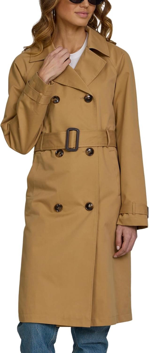 Steve Madden Women’s Long Oversized Lapel Jacket — Relaxed Open Front, Lightweight Trench Style, Spring Fashion Coat