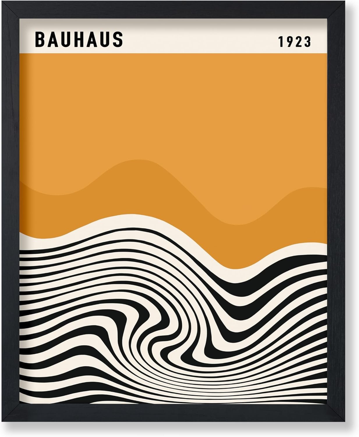 Poster Master Vintage Minimalist Poster – Retro Modern Print – Wavy Lines, Zebra Stripes, Boho, Aesthetic, Abstract – 8×10 UNFRAMED Wall Art – Gift for Artist, Friend – Wall Decor for Home, Office