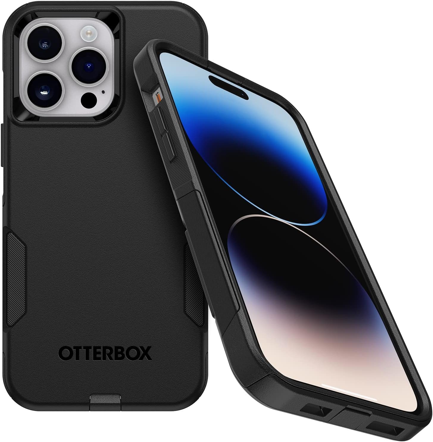 OtterBox iPhone 14 Pro Max (ONLY) Commuter Series Case – Black, Slim & Tough, Pocket-Friendly, with Port Protection