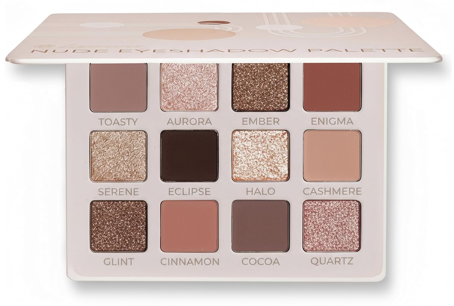 Lamora Nude Eyeshadow Palette – 12 Soft Pink Rose Shadows, Multi-Use Eye Makeup Palette with Matte & Shimmer Finishes, Ultra-Blendable Everyday Neutrals, Long-lasting Wear, Travel Makeup with Mirror