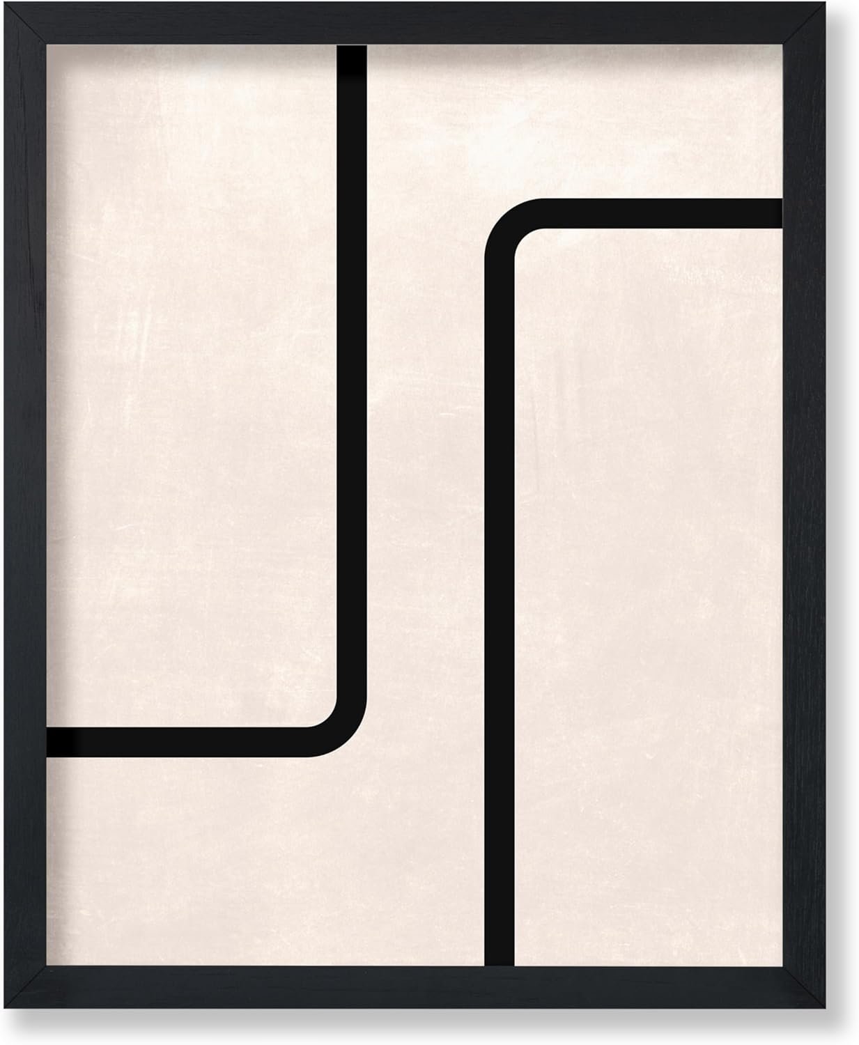 Poster Master Abstract Line Poster – Geometric Print – Black and White Art – Mid Century Modern & Minimal Art – Illustration & Living Room or Bedroom Decor – 8×10 UNFRAMED Wall Art