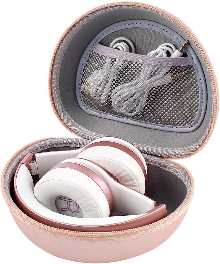 Headphone Case for Beats Solo 4/ for Glynzak/for Picun B8/ for Beats Studio Pro, Solo3, Studio3, Solo2, Solo Pro On-Ear Headphones, Foldable Bluetooth Wireless Headset (Extra Large) – Rose Gold