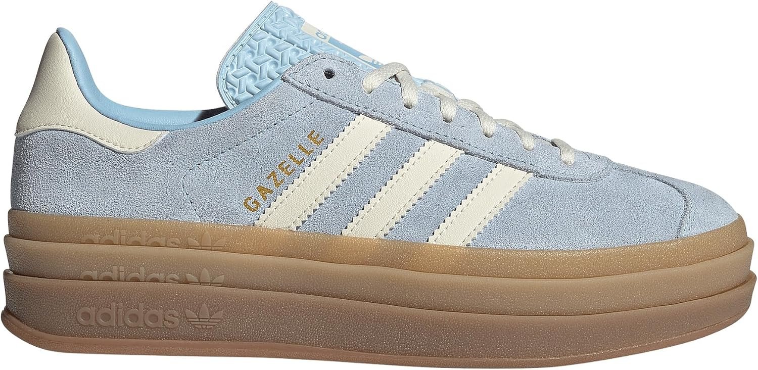 adidas Gazelle Bold Womens Sneaker (Clear Sky Blue Cream, 7.5)