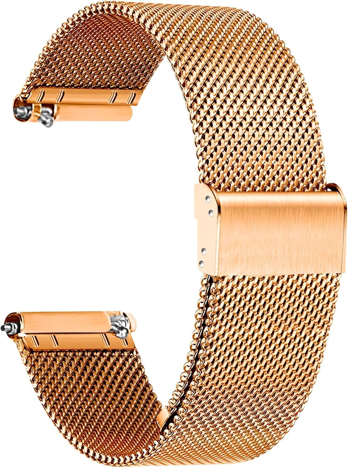 TStrap Mesh Watch Band Metal – Black Quick Release Watch Bands for Men Women – Stainless Steel Smart Watches Strap Bracelet Replacement – 10mm 12mm 14mm 16mm 18mm 20mm 22mm