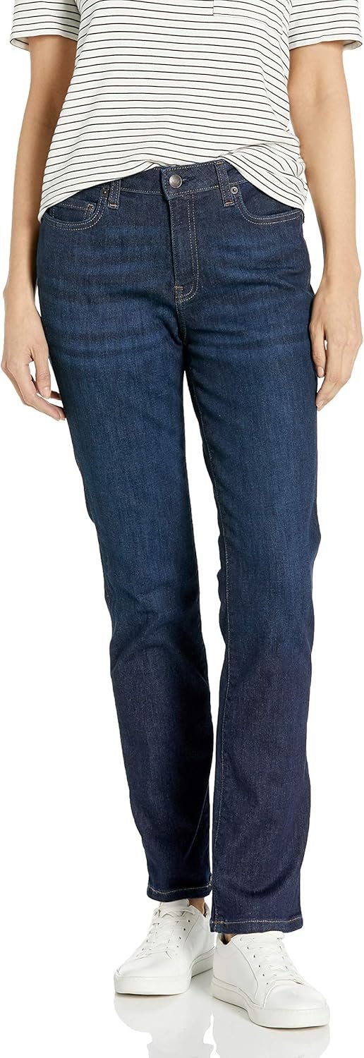 Amazon Essentials Women’s Mid Rise Slim Straight Jean