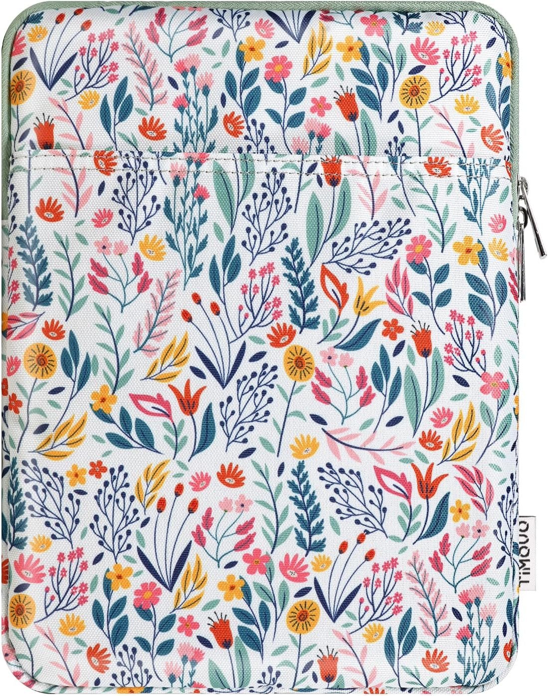 TiMOVO 9-11″ Tablet Sleeve Bag for iPad 11-inch A16 2025, iPad 10.9″/10.2″| Air 11 Inch/5th/4th Gen. 10.9″, Galaxy Tab A9+/A11Plus 11″, Protective Bag Fit Smart Keyboard, Flowers