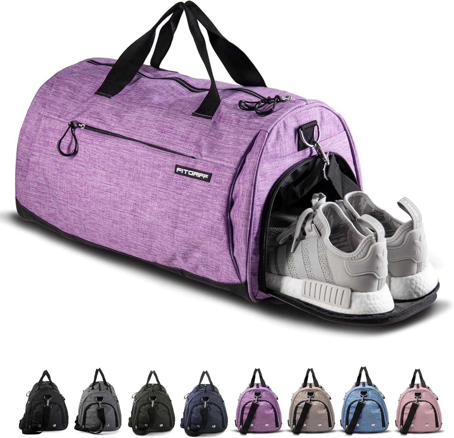 Fitgriff® Gym Bag for Men & Women with Shoe & Wet Compartment – Duffle Bag for Travel, Sports, Fitness & Workout