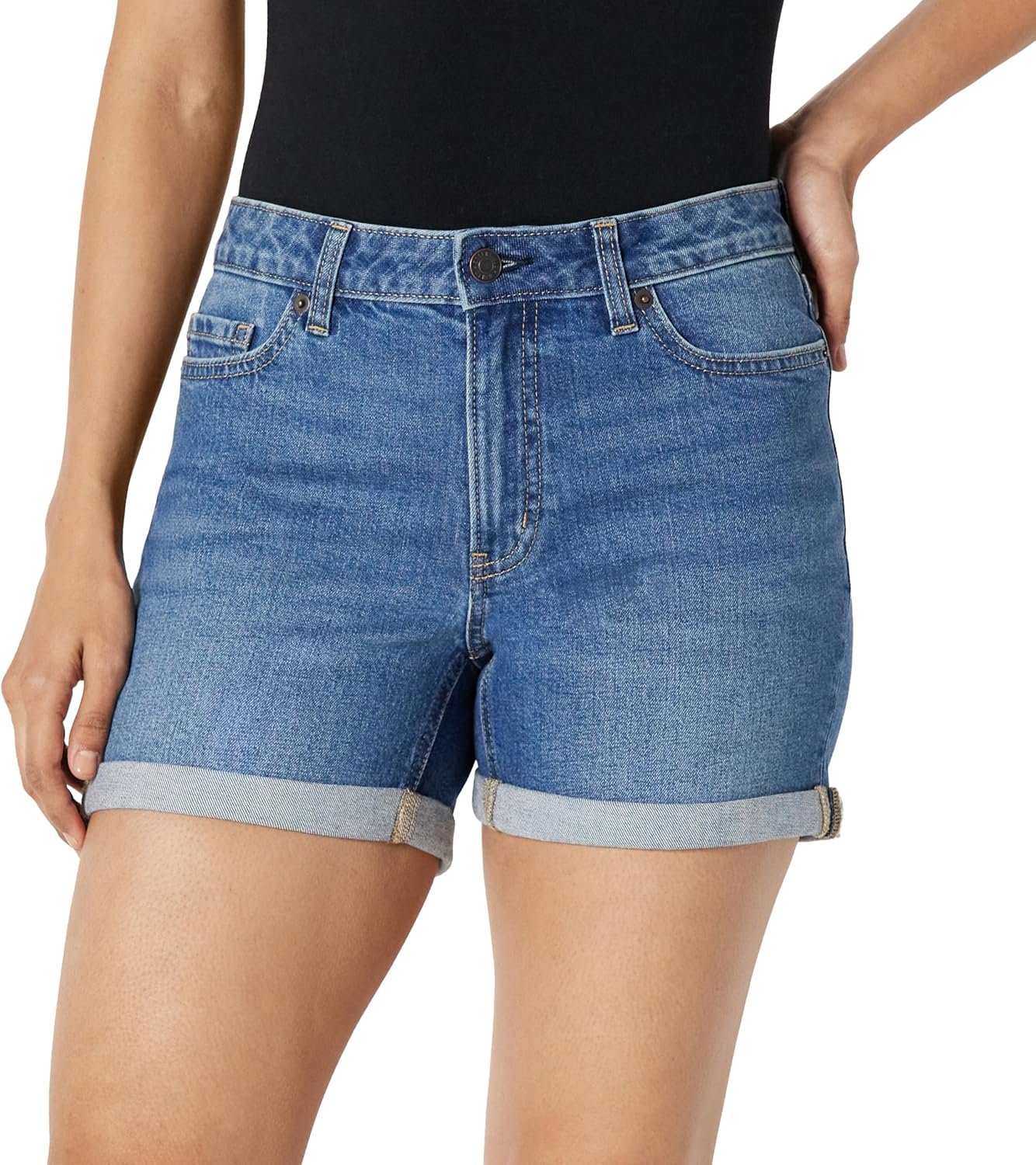 Amazon Essentials Women’s Mid-Rise Slim Fit 4″ Shorts